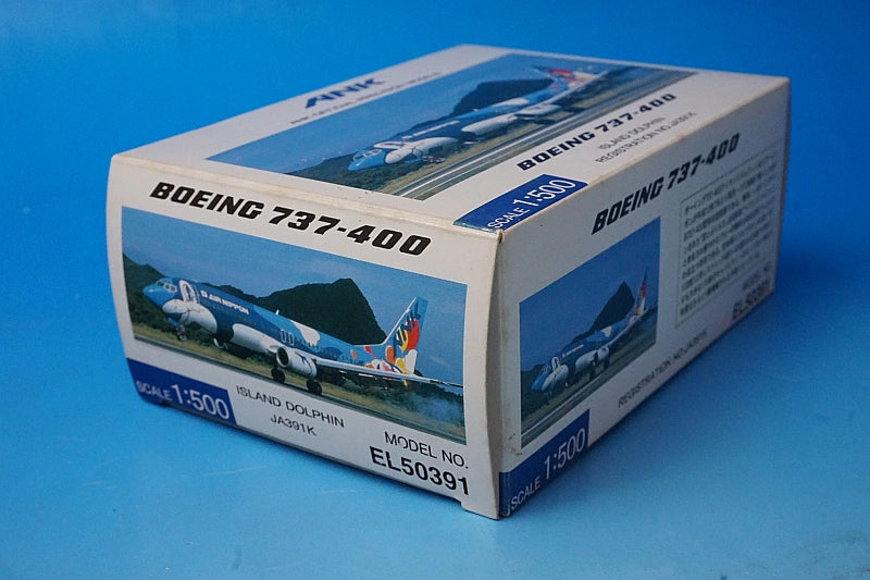 1:500 B737-400 ANK Island Dolphin JA391K EL50391 ANK airplane model