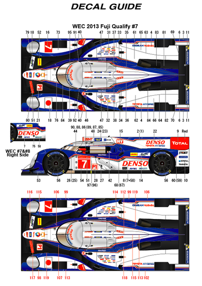 [ Back-order ]STUDIO27 FD43026 1:43 TOYOTA TS030 WEC 2013 Fuji Qualify Multimedia Kit