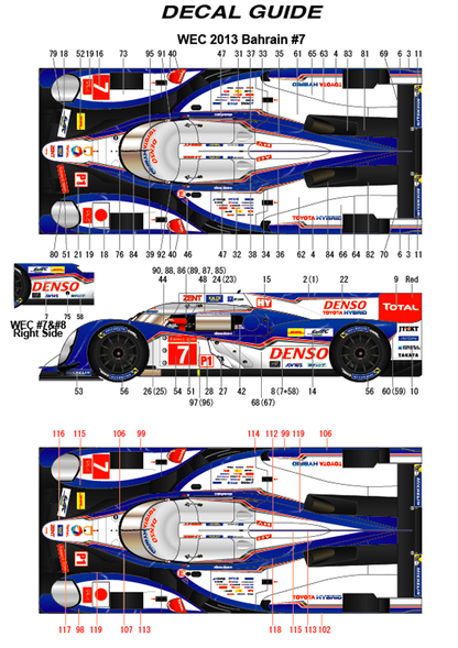 [ Back-order ]STUDIO27 FD43027 1:43 TOYOTA TS030 WEC 2013 Bahrain Multimedia Kit