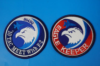 Patch JASDF 304th Squadron '10 TAC MEET With F-2 Naha Air Base and Others 2 Types 2 Sheets Set with hook and loop