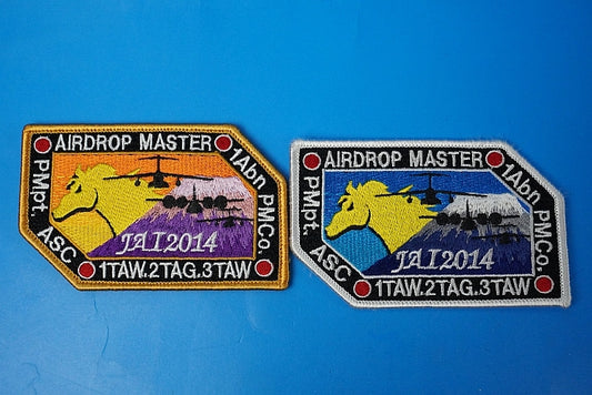 Patch JASDF Air Support Command Air Drop Master JAI2014 High Visibility Low Visibility 2-Piece Set with hook and loop without hook and loop