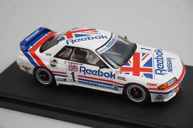 1:43 HPI 8606 Nissan Reebok Skyline GT-R JTC SUZUKA 1990 #1 model car