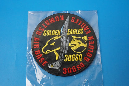 Patch JASDF F-15 Golden Eagles 306SQ Komatsu A.B.  High Visibility with hook and loop