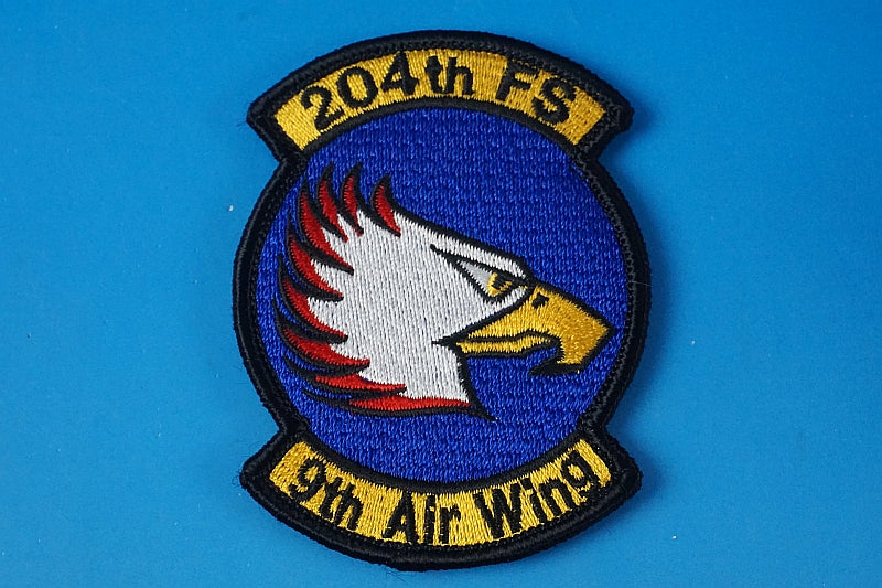 Patch JASDF 204th FS 9th Air Wing Eagle Head NAHA A.B. High Visibility with hook and loop