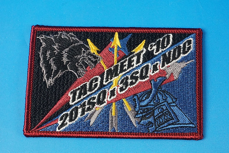 Patch JASDF TAC MEET 2010 201SQ/3SQ/NDG Brown Bear Kabuto Musha Square without hook and loop