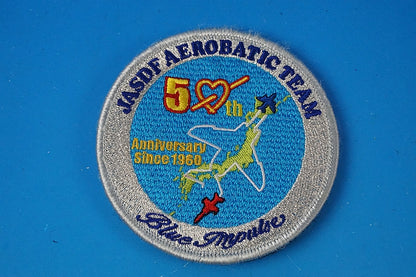 Patch JASDF Aerobatic Team Blue Impulse 50th Since 1960 Low Visibility with hook and loop