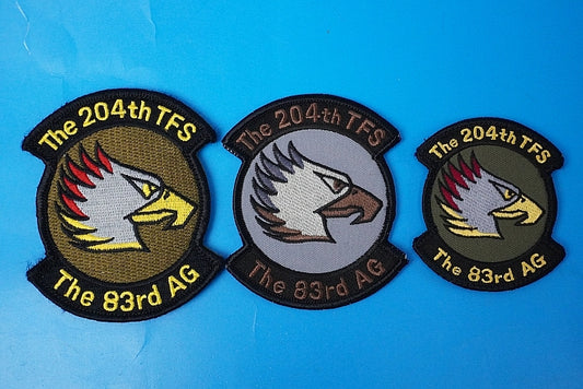 Patch JASDF The 83rd AG Eagle Head High Visibility Low Visibility 3 Piece Set With / Without hook and loop