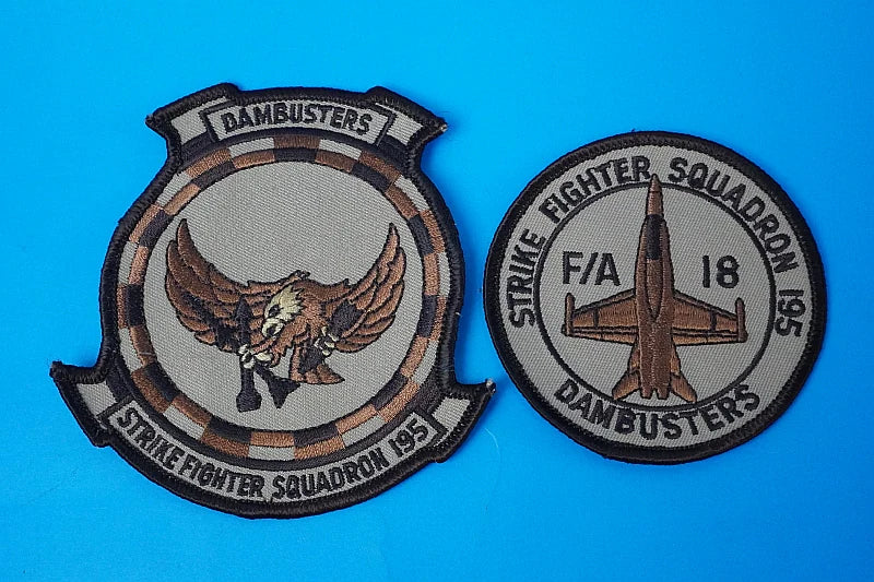 Patch USN (United States Navy) VFA-195 Dambusters Low-Visibility Jersey, 2 types, 2-piece set, no Velcro