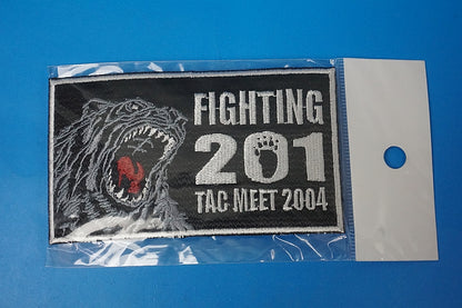 Patch JASDF Fighting 201 TFS TAC MEET 2004 Brown Bear without hook and loop