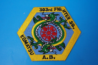 Patch JASDF 303rd Fighter SQ DRAGON Komatsu A.B. Hexagonal without hook and loop