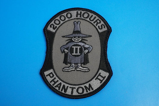 Patch JASDF F-4EJ Phantom II 2000 flight hours Spook Low Visibility with hook and loop