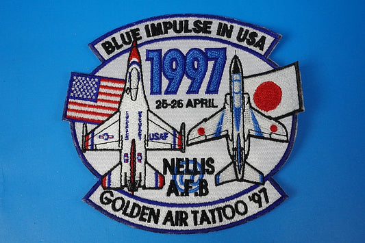 Patch JASDF GOLDEN AIR TATTOO '97 Blue Impulse & Thunderbirds 1997 Nellis A.F.B without hook and loop