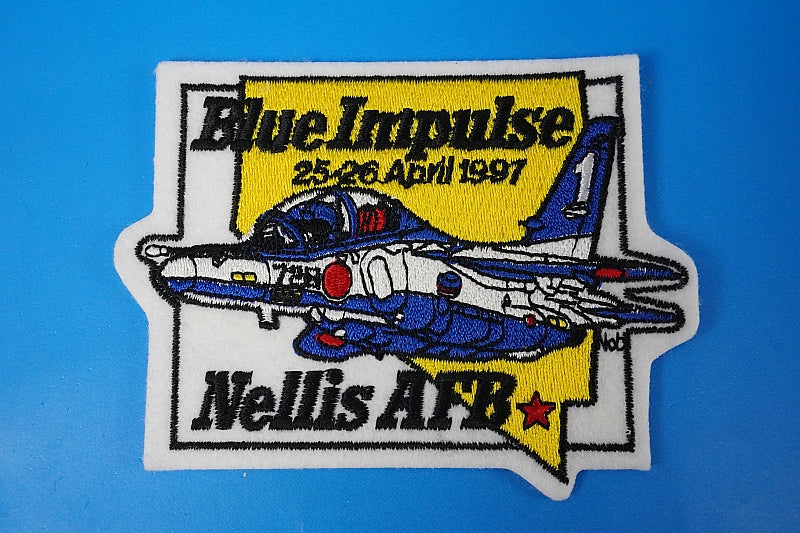 Patch JASDF Blue Impulse Nellis AFB Rectangle without hook and loop