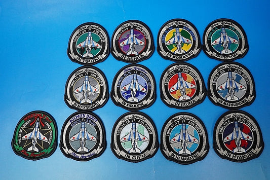 Patch JASDF 4AW Blue Impulse 1996 Air Show & Friendship 13 Peace set without hook and loop