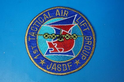Patch JASDF C-130H / KC-767 – 1st Tactical Airlift Group, Komaki Air Base – "Golden Shachi" (Gold Dolphin-Fish) – No Velcro backing