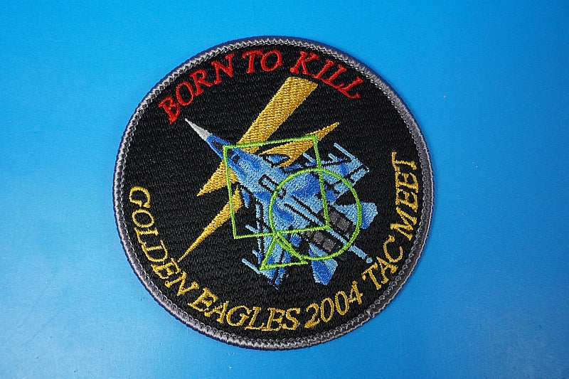 Patch JASDF Golden Eagles TAC MEET 2004 BORN TO KILL without hook and loop