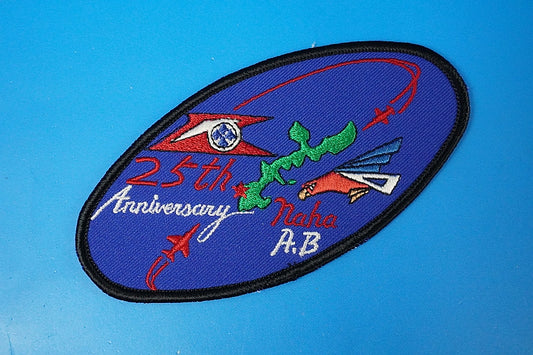 Patch JASDF F-4EJ Haliaeetus albicilla Naha AB 25th Anniversary Oval without hook and loop