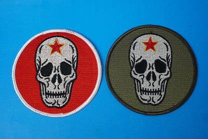 Patch JASDF Air Self-Defense Force F-15 Flight Training Group Aggressor Komatsu Air Base Skull High-Vis & Low-Vis 2-Piece Set (No Velcro)