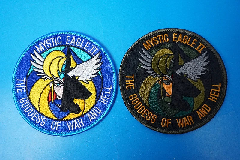 Patch JASDF 204th Squadron MYSTIC EAGLE II High Visibility & Low Visibility 2-Piece Set (No Velcro)
