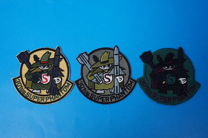 Patch JASDF 301st Squadron Super Phantom Spook 3-piece set different colors without hook and loop