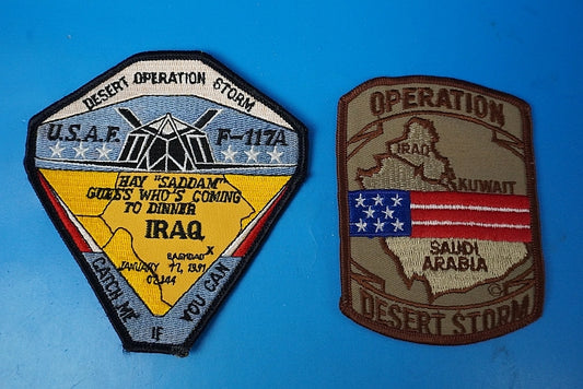 Patch USAF DESERT OPERATION STORM F-117A Nighthawk 2 Piece Set without hook and loop