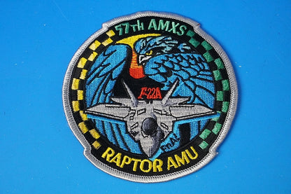 Patch USAF F-22A Raptor AMU 57th Fighter Wing AMXS without hook and loop