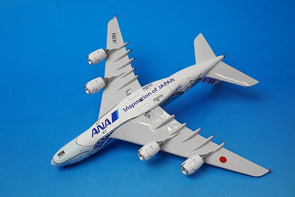 1:400 Boeing A380-800 ANA FLYING HONU ANA Blue JA381A WB4031 Aviation airplane model