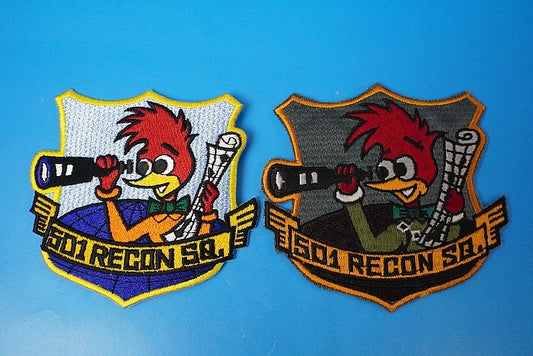 JASDF 501st Reconnaissance Squadron Hyakuri Air Base Woodpecker High Visibility Low Visibility 2piece set without hook and loop