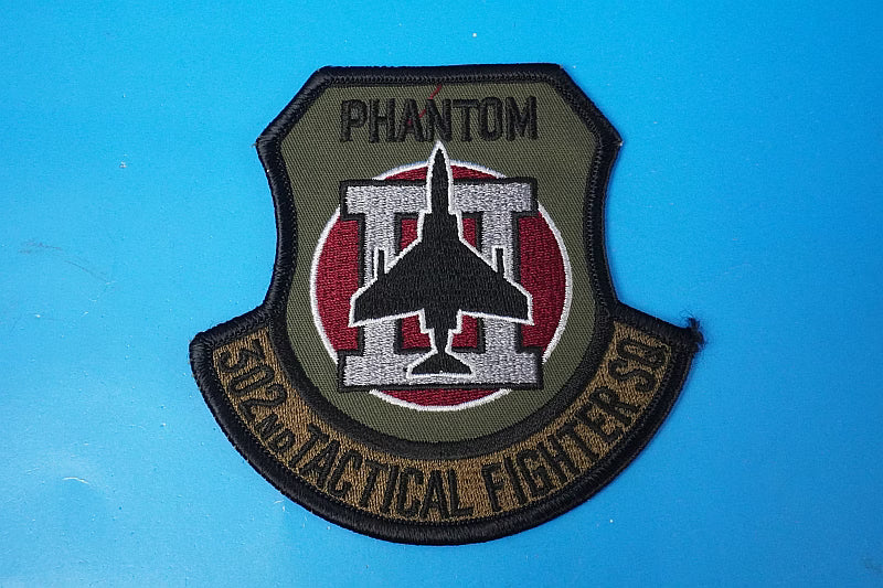 Patch JASDF F-4 Phantom, 302nd Squadron, Hyakuri Air Base, Green Background, High Definition, No Velcro