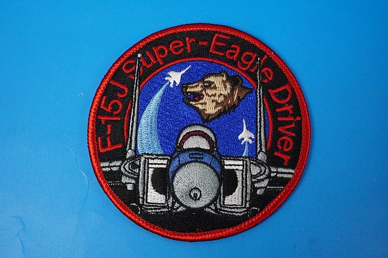 Patch JASDF F-15J Super Eagle Driver 201TFS Brown Bear without hook and loop