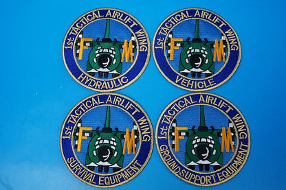 Patch JASDF GROUND SUPPORT EQUIPMENT HYDRAULIC Set of 4 No Velcro