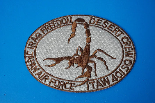 Patch JASDF 1st Tactical Airlift Wing, 401st Tactical Airlift Squadron – "Iraq Freedom Desert Crew" (Scorpion design) – No Velcro backing.