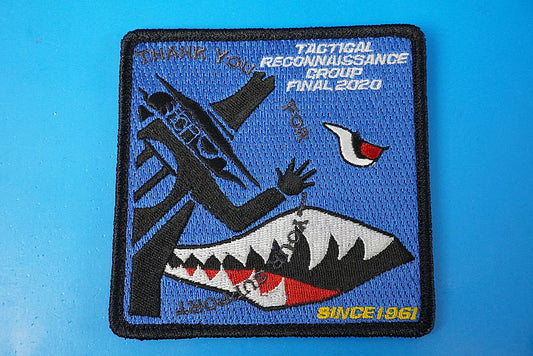 Patch JASDF 501st Squadron Tactical Reconnaissance Group Final 2020 Spook H&O Shark Square Headgear with hook and loop