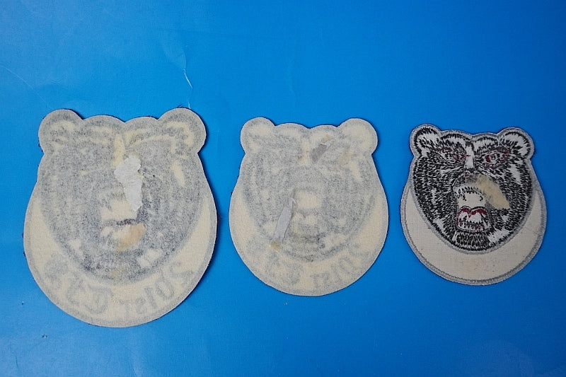 Patch JASDF F-15 Brown Bear Low Visibility Different Sizes 3 piece set without hook and loop