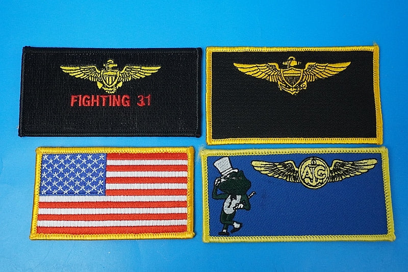Patch USN VFA-31 Tomcatters Name Tag 4 Peace set without Hook and Loop