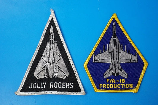 Patch USN USMC F-14 Tomcat VF-84 VF-103 Jolly Rogers F/A-18 PRODUCTION 2piece set without hook and loop