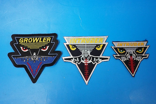 Patch USN A-6E Intruder EA-18G Growler 3piece set without hook and loop