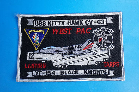 Patch USN F-14 Tomcat VF-154 Black Knights WESTPAC Western Pacific Voyage Commemorative Square without hook and loop