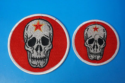 Patch JASDF Air Self-Defense Force Aggressor Flight Training Squadron Skull (Set of 2: Large and Small) No Velcro