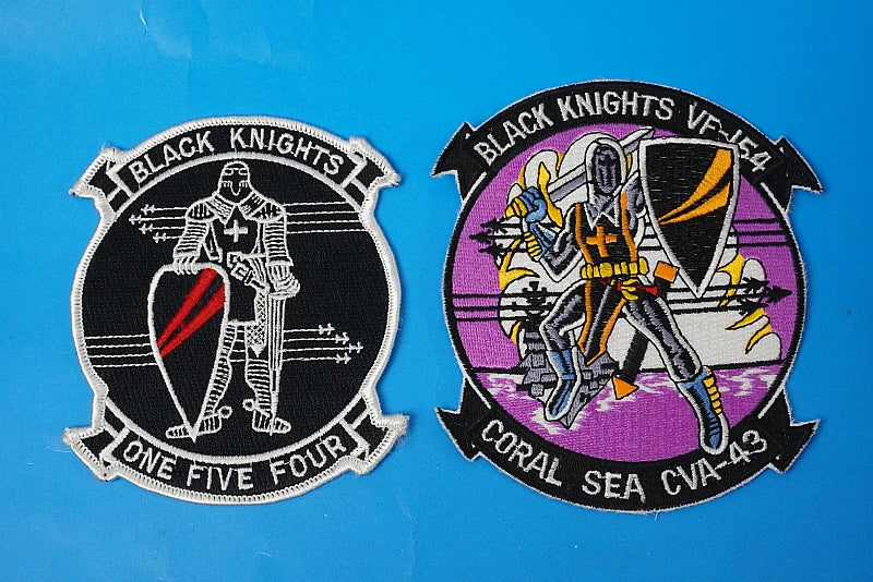 Patch USN F-14A Tomcat VF-154 Black Knights 2 Sets without hook and loop