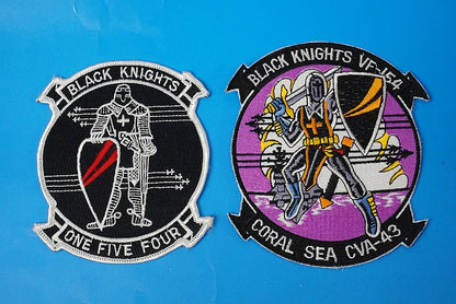 Patch USN F-14A Tomcat VF-154 Black Knights 2 Sets without hook and loop