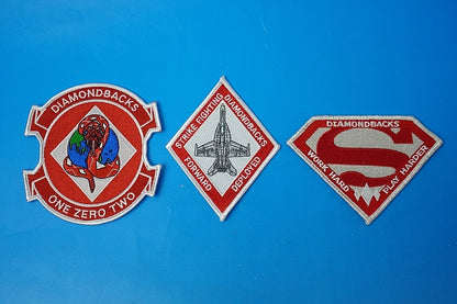 Patch USN VFA-102 Diamondbacks  3 piece set without hook and loop