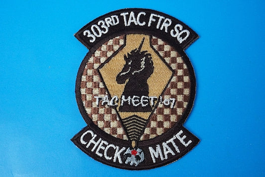Patch JASDF TAC MEET 2007 Checkmates Low Visibility without hook and loop