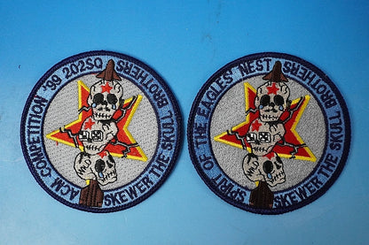 Patch JASDF ACM COMPETITION 1999 Nyutabaru Air Base 2 piece set without hook and loop
