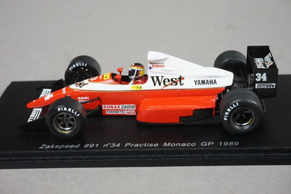 1:43 SPARK S1870 Zakspeed 891 Practice Monaco GP 1989 #34 West