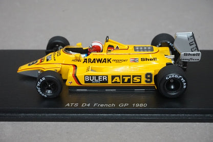 1:43 SPARK S4365 ATS D4 French GP 1980 #9 Marc Surer