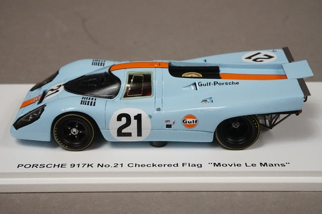 1:43 SPARK FS24 Porsche 917K #21 Checkered Flag Movie Le Mans model car