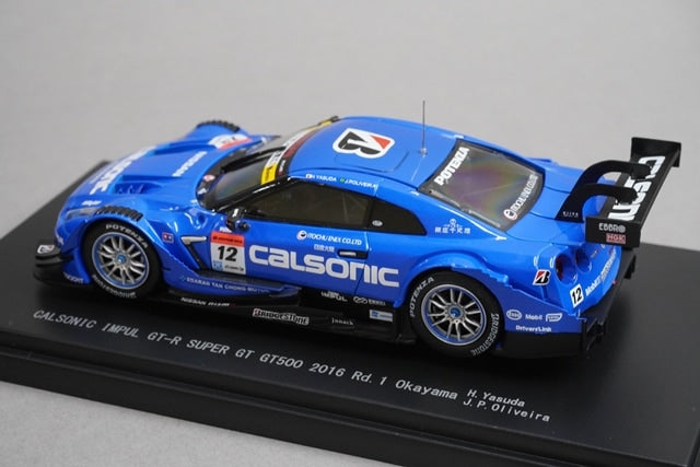 1:43 EBBRO 45381 Nissan Calsonic Impul GT-R Super GT500 Rd.1 Okayama 2016 #12 Hironobu Yasuda / J.P. Oliveira
