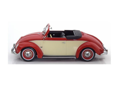 KKDC180111 KK scale 1:18 VW Volks Wagen Beetle Cabrio Hebmueller 1949 Red/Creme