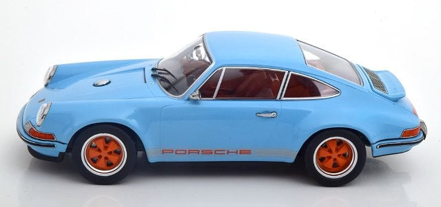 [ Pre-order ] KKDC180441 KK Scale 1:18 Porsche Singer 911 Coupe light blue/orange